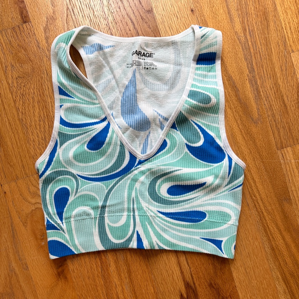 GARAGE seamless v neck tank - multicolored - x small